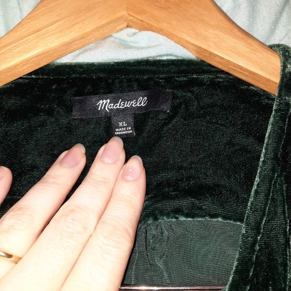 Madewell Velvet wrap top - Picture 6 of 7